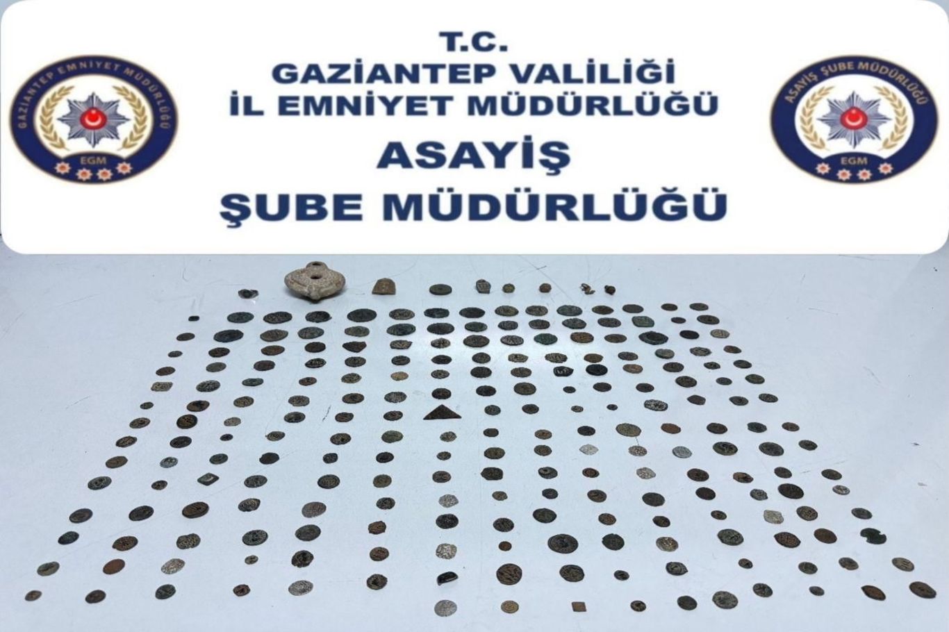 Gaziantep'te 230 parça tarihi eser ele geçirildi;