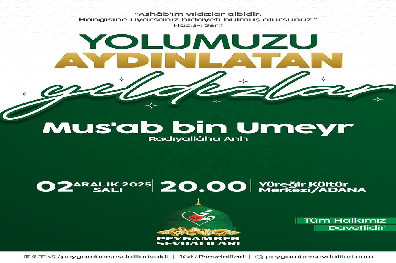 Adana'da “Yolumuzu Aydınlatan Yıldızlar” programı düzenlenecek