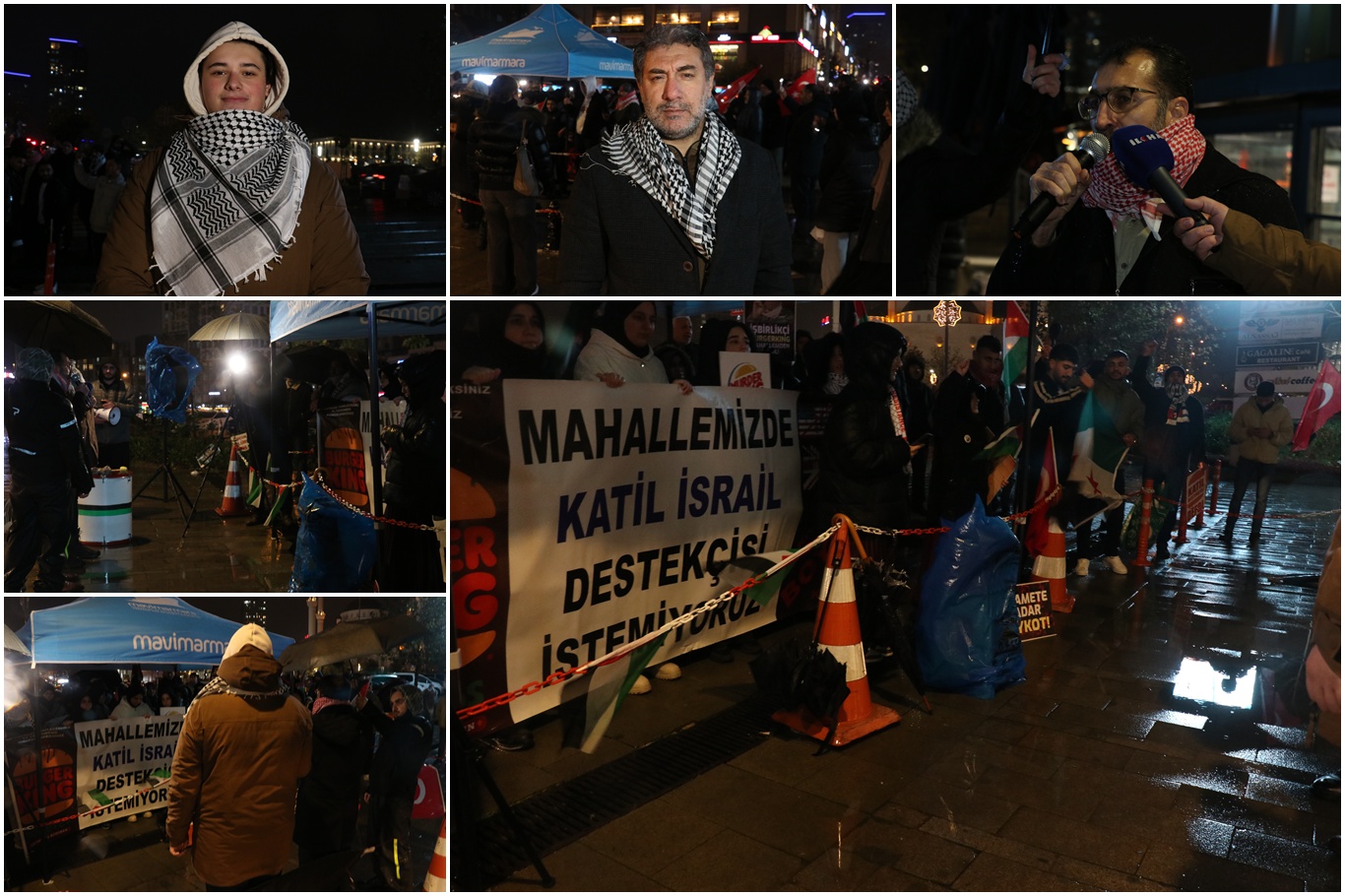 Başakşehir'de boykot nöbeti: İşgal destekçisi firmaların kapatılması talebi;