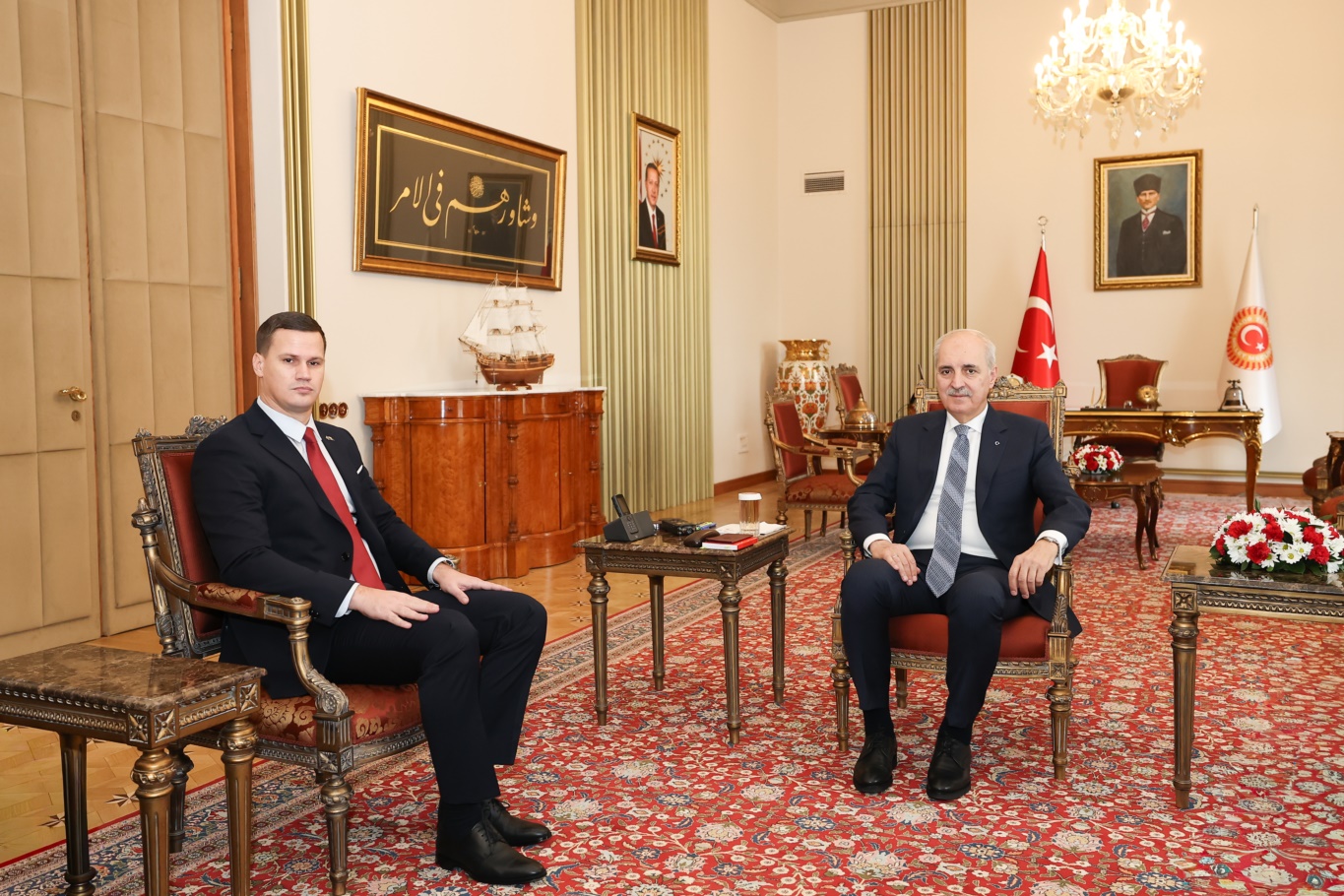 TBMM Başkanı Kurtulmuş, Bosna Hersek Tuzla Kantonu Başbakanı Halilagic'i kabul etti;