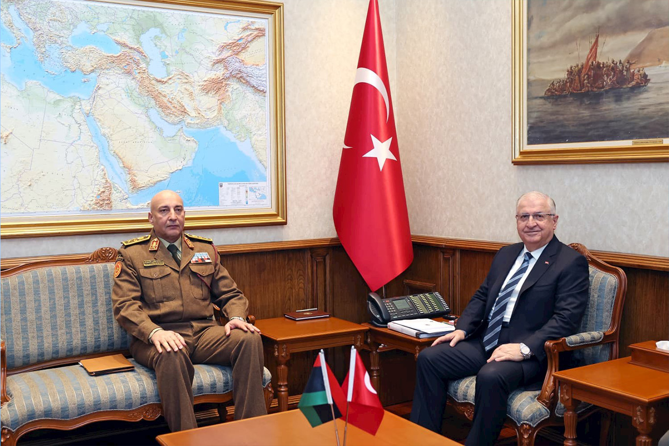Bakan Güler, Libya Genelkurmay Başkanı Al-Haddad’ı kabul etti