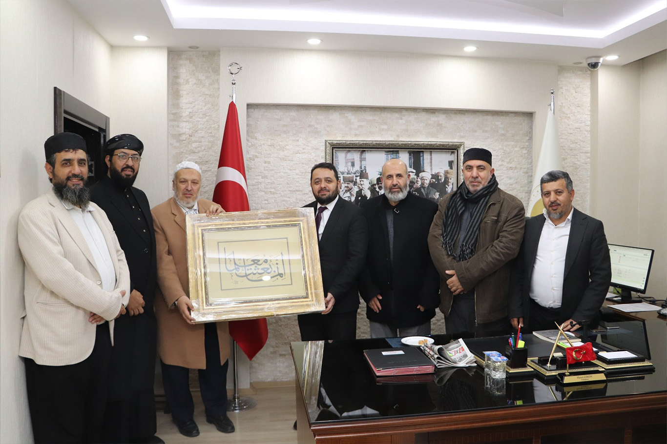 Filistinli heyetten Sivas İl Müftüsü Limon’a ziyaret