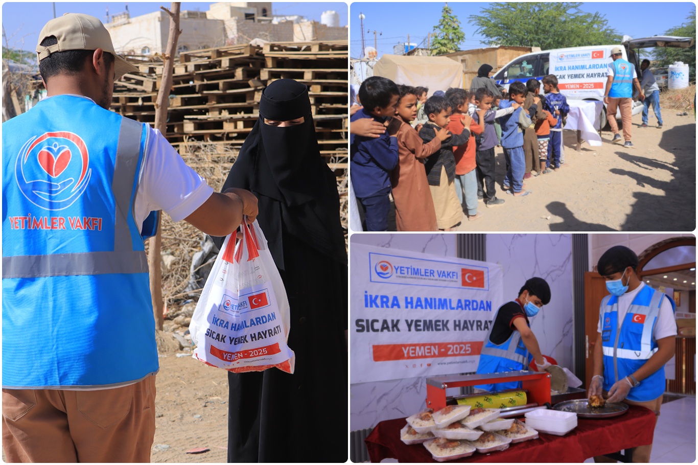 Yetimler Vakfı Yemen'de ihtiyaç sahiplerine sıcak aş dağıttı