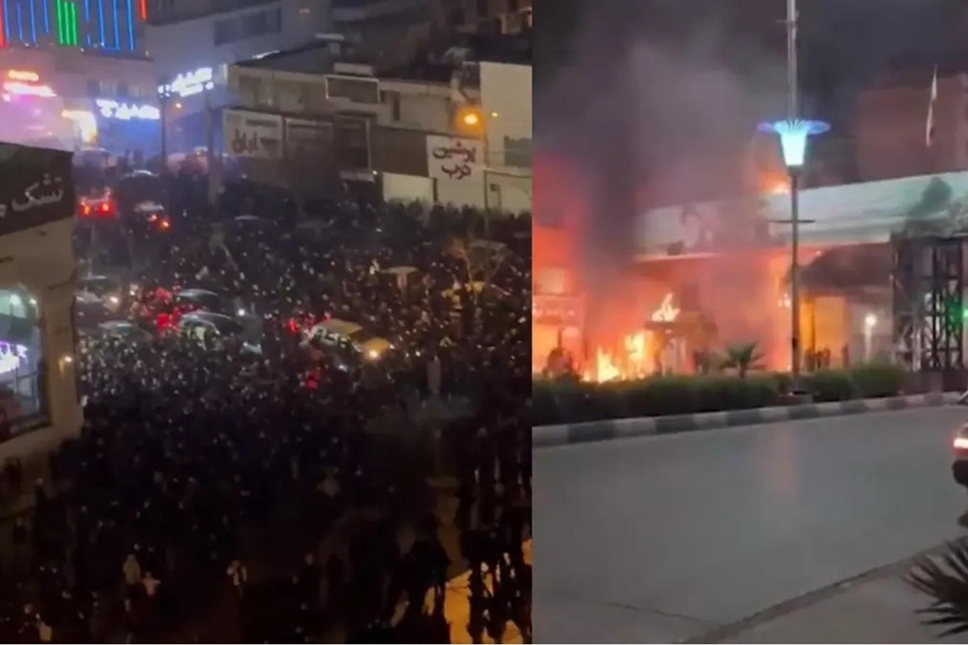 ABD ve işgal rejiminin kışkırttığı İran'daki protestolarda camiler kundaklandı