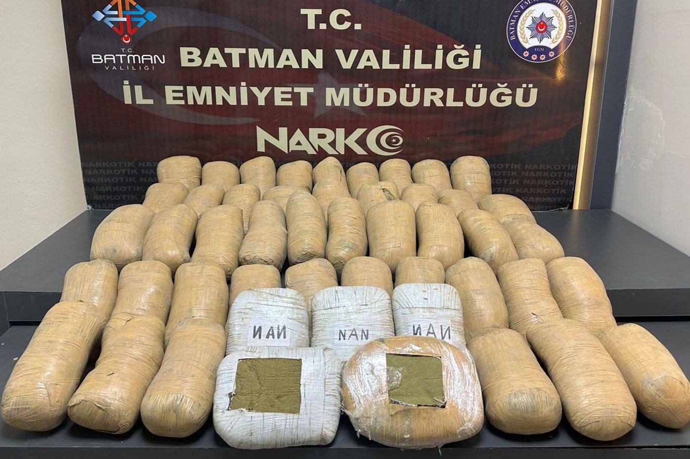 Batman'da 51 kilo esrar ele geçirildi