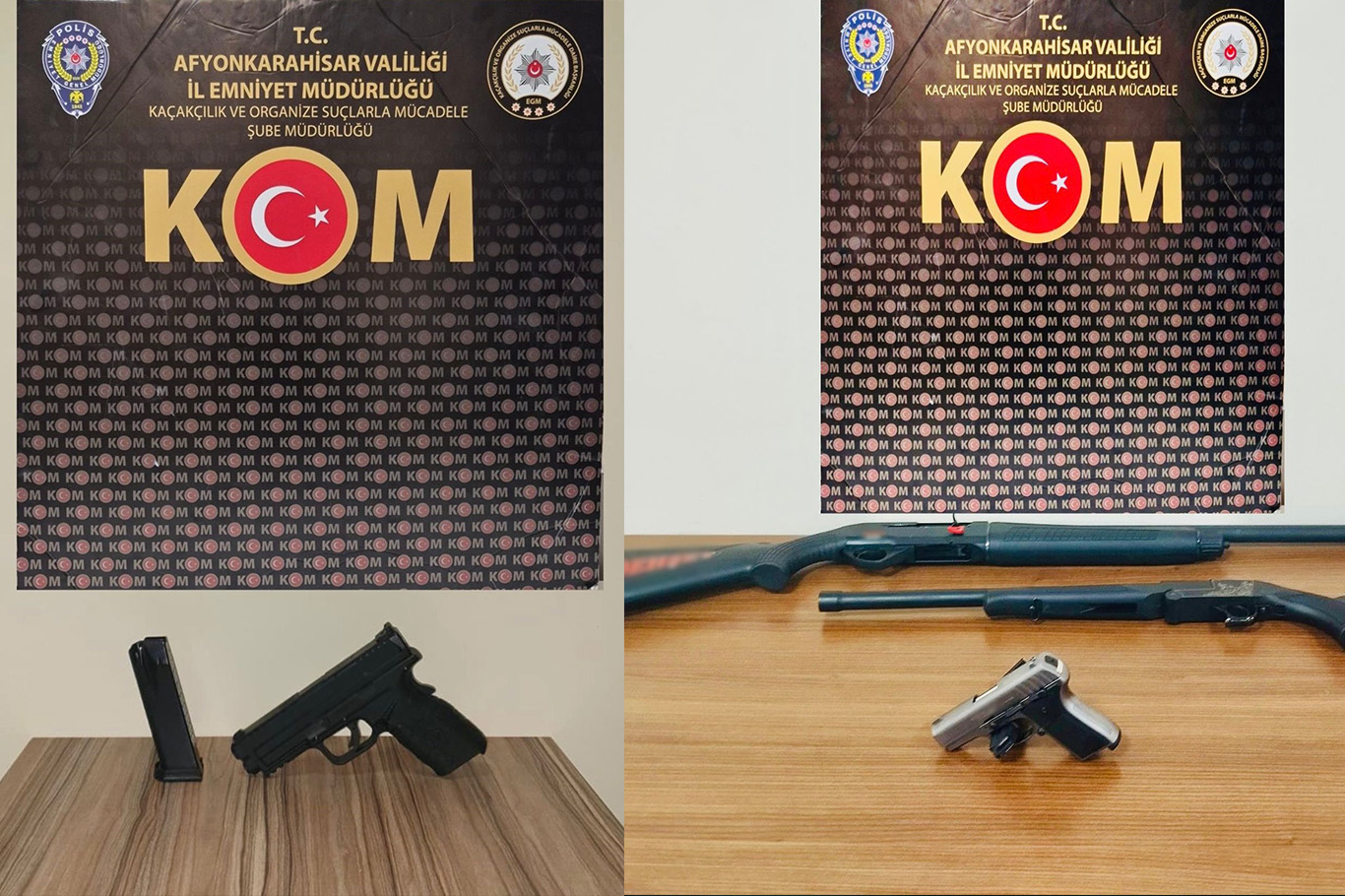 Afyonkarahisar’da silah operasyonu: 2 şüpheli hakkında işlem başlatıldı