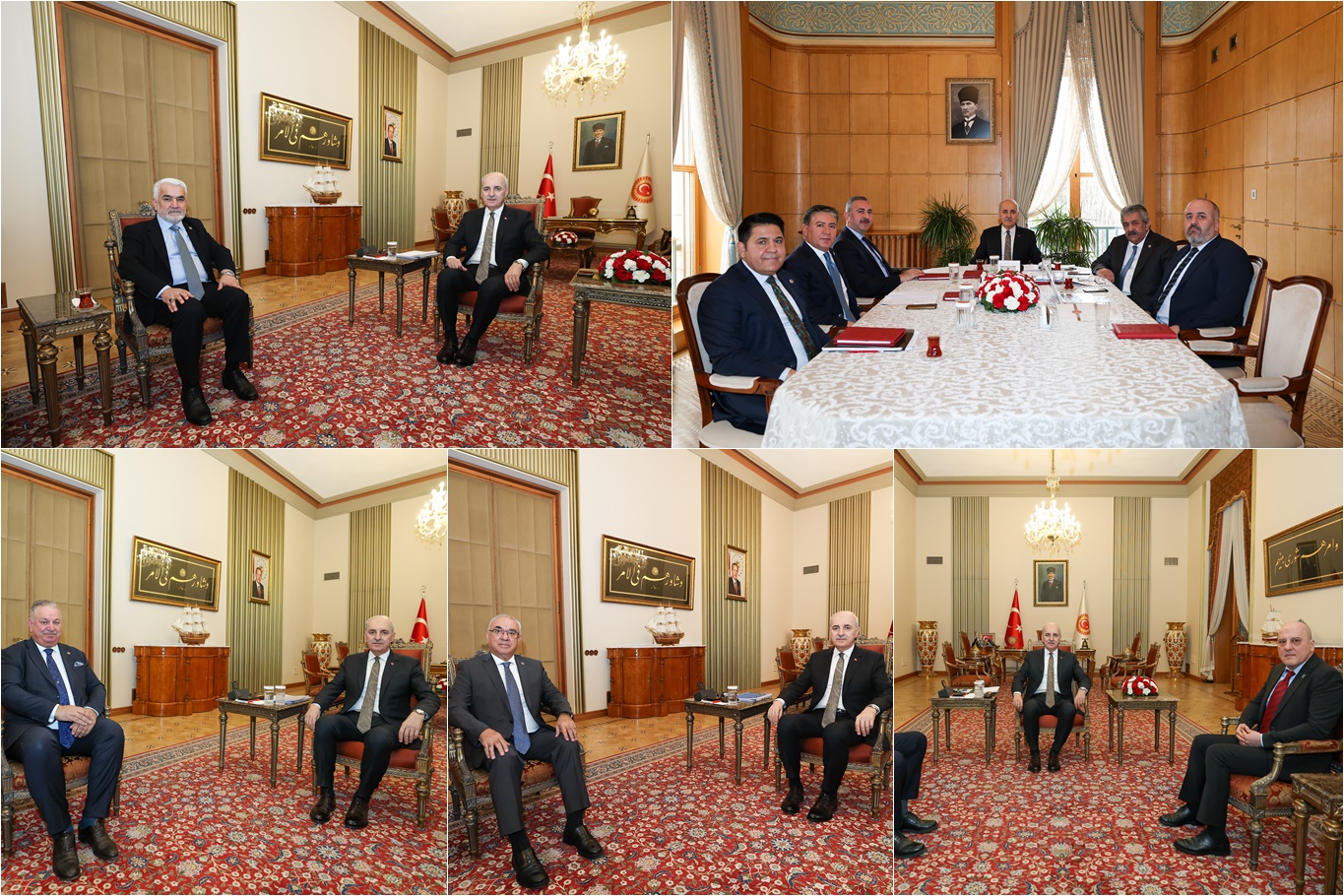 TBMM’de komisyon raporu mesaisi: Kurtulmuş siyasi parti temsilcilerini kabul etti