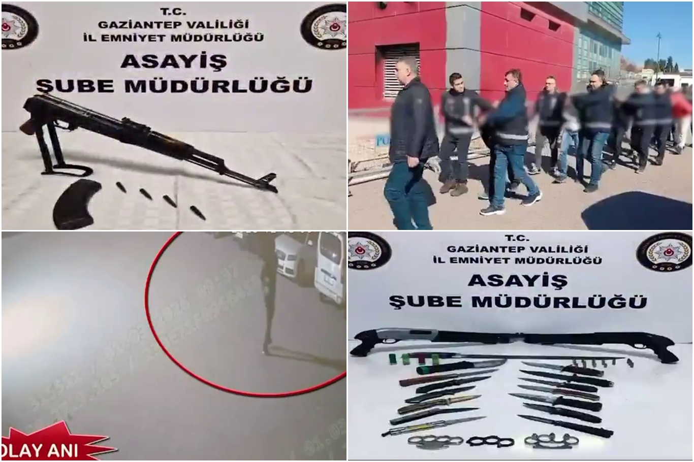 Gaziantep'te işyerlerini kurşunlayan 9 şüpheli yakalandı