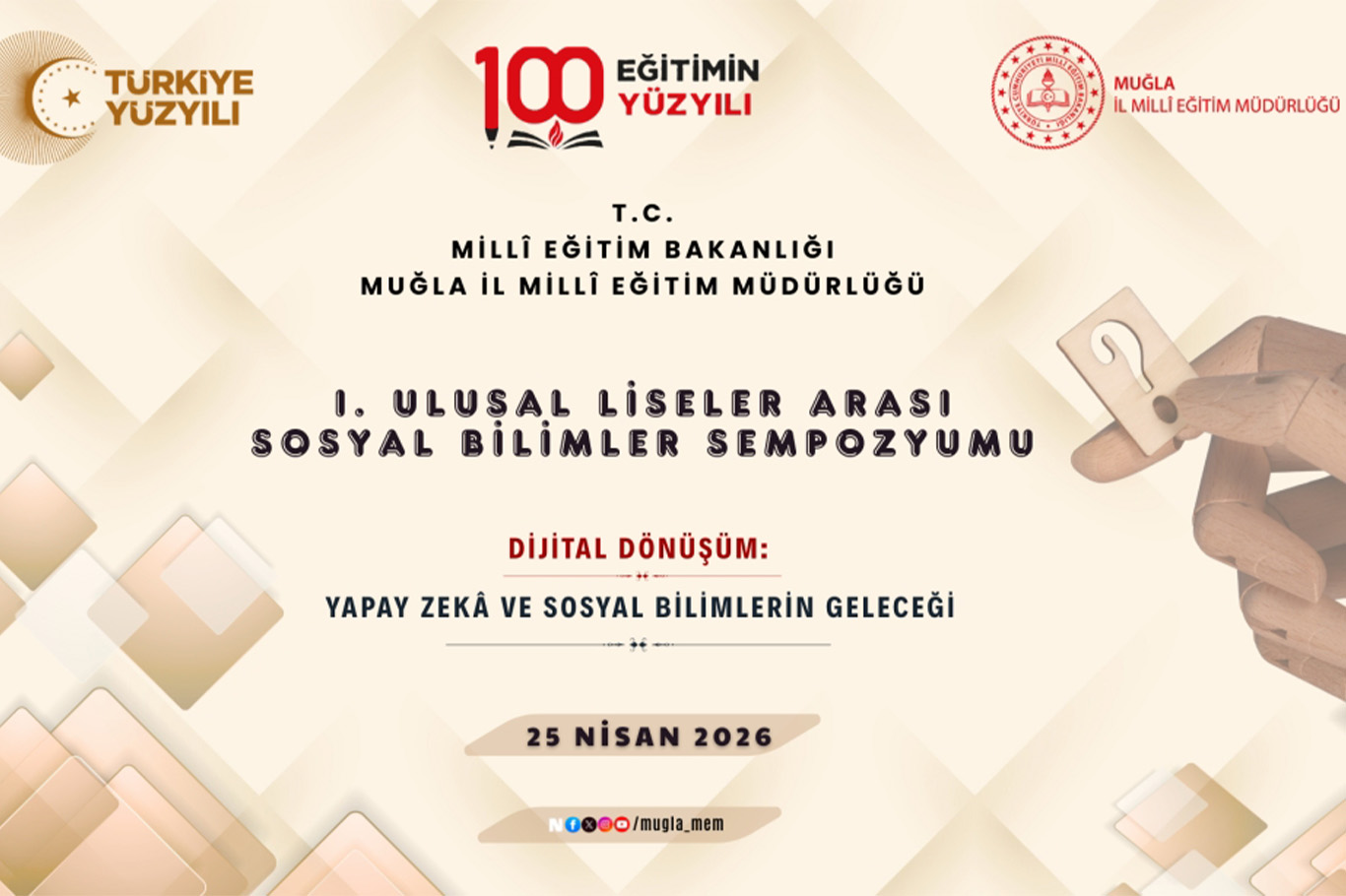 Muğla’da liseler arası "yapay zekâ ve sosyal bilimler" sempozyumu düzenleniyor