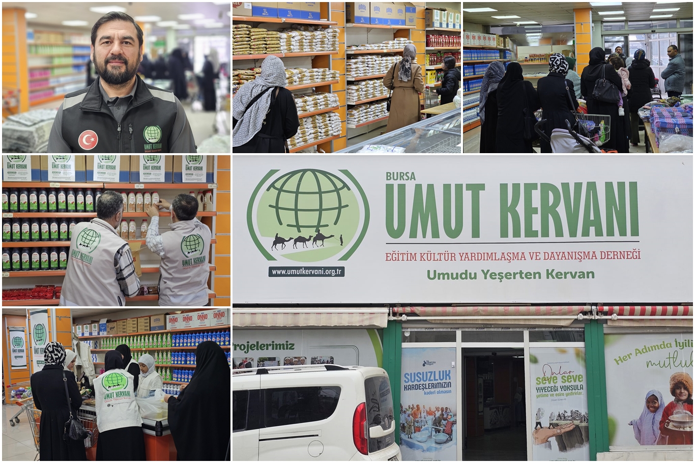 Umut Kervan'ından bayram öncesi ihtiyaç sahiplerine gıda ve kıyafet yardımı