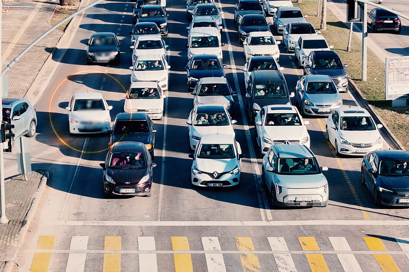 Gaziantep'te hatalı şerit değiştiren sürücülere ceza 