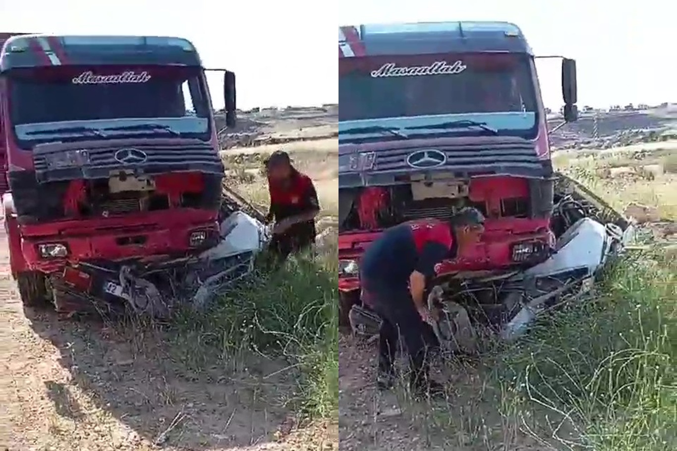 Şanlıurfa’da otomobil kamyonun altında ezildi: 3 ölü
