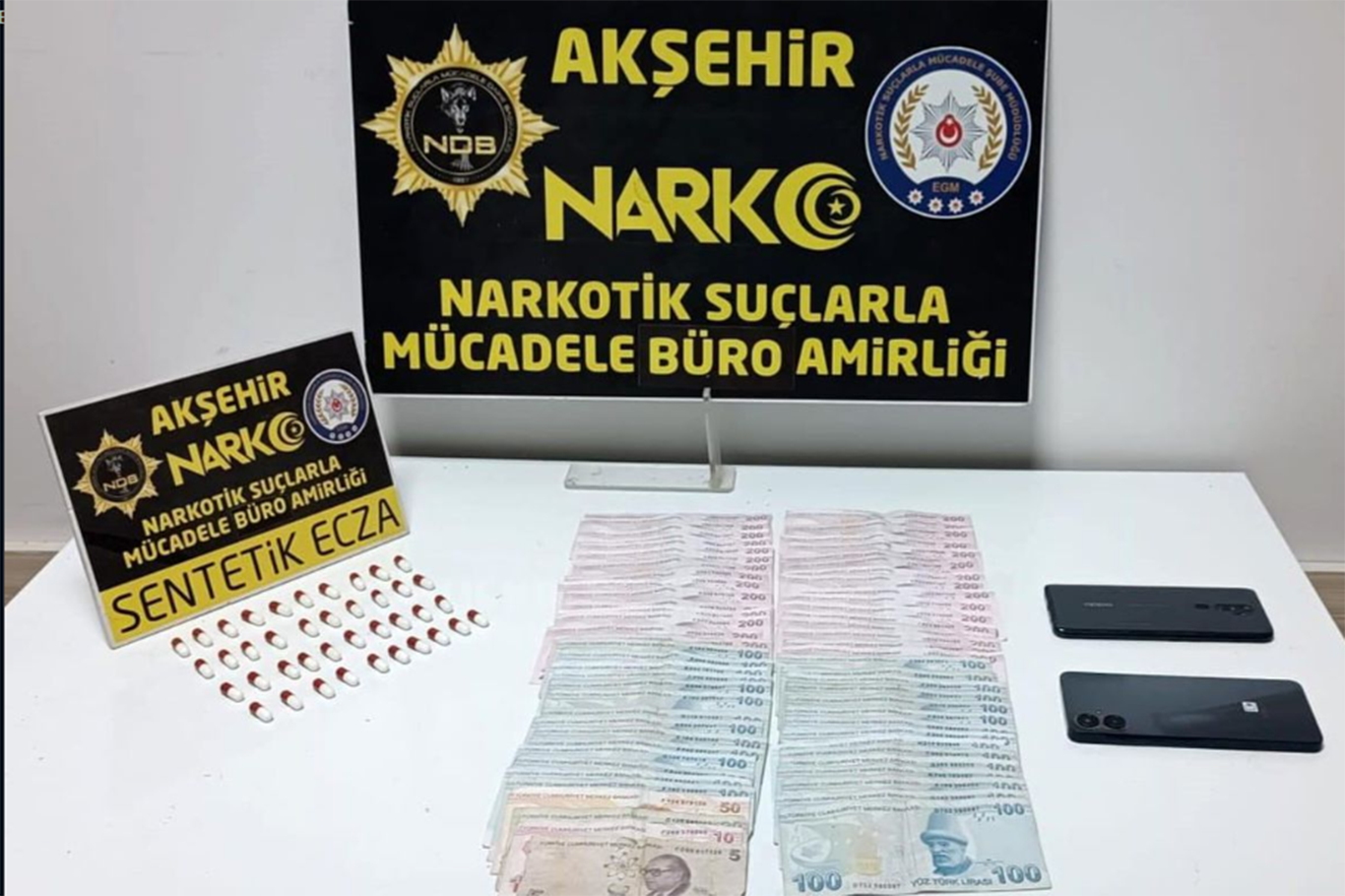  Akşehir’de narkotik denetiminde 1 tutuklama