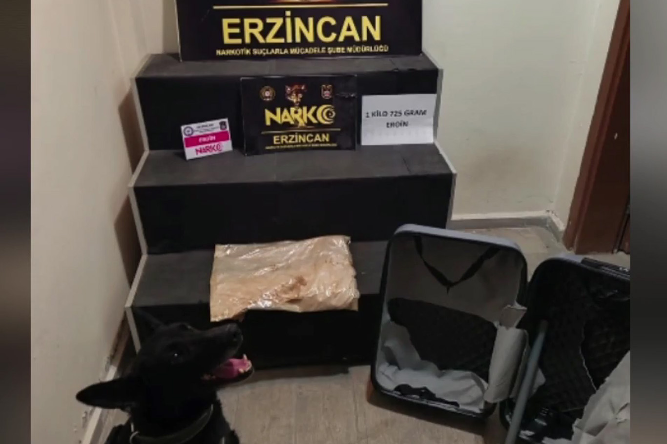 Erzincan’da 1 kilo 725 gram eroin ele geçirildi: Bir tutuklama