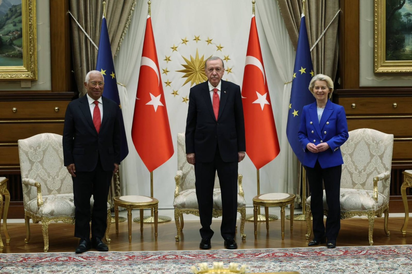 Cumhurbaşkanı Erdoğan, AB Konseyi ve Komisyon başkanlarıyla görüştü