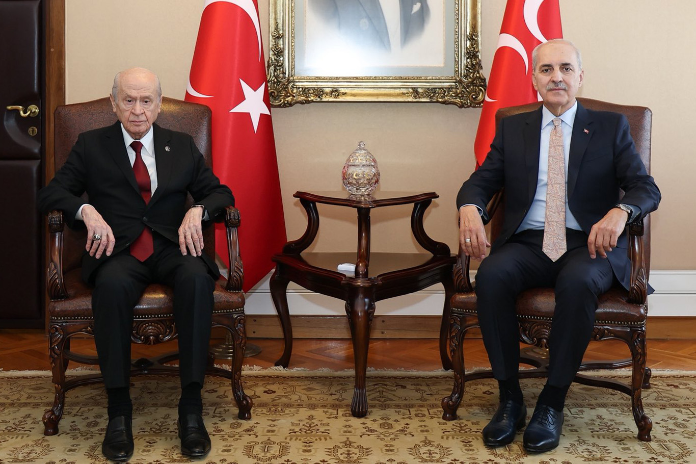 TBMM Başkanı Kurtulmuş, Bahçeli'yi ziyaret etti