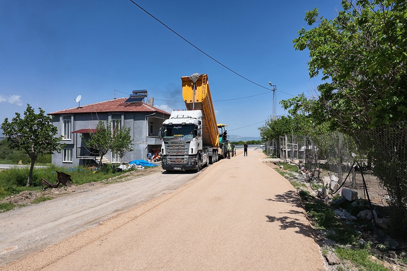 Samanköy'de 7 kilometrelik yol çalışması tamamlandı