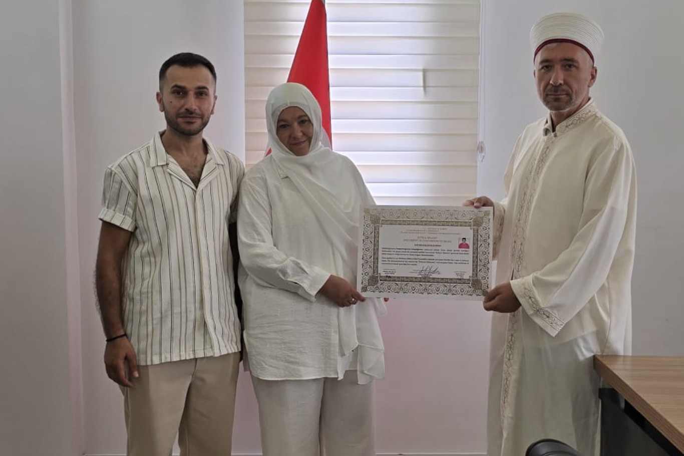 Mardin’de Müslüman olan Almanya vatandaşına Meryem adı verildi