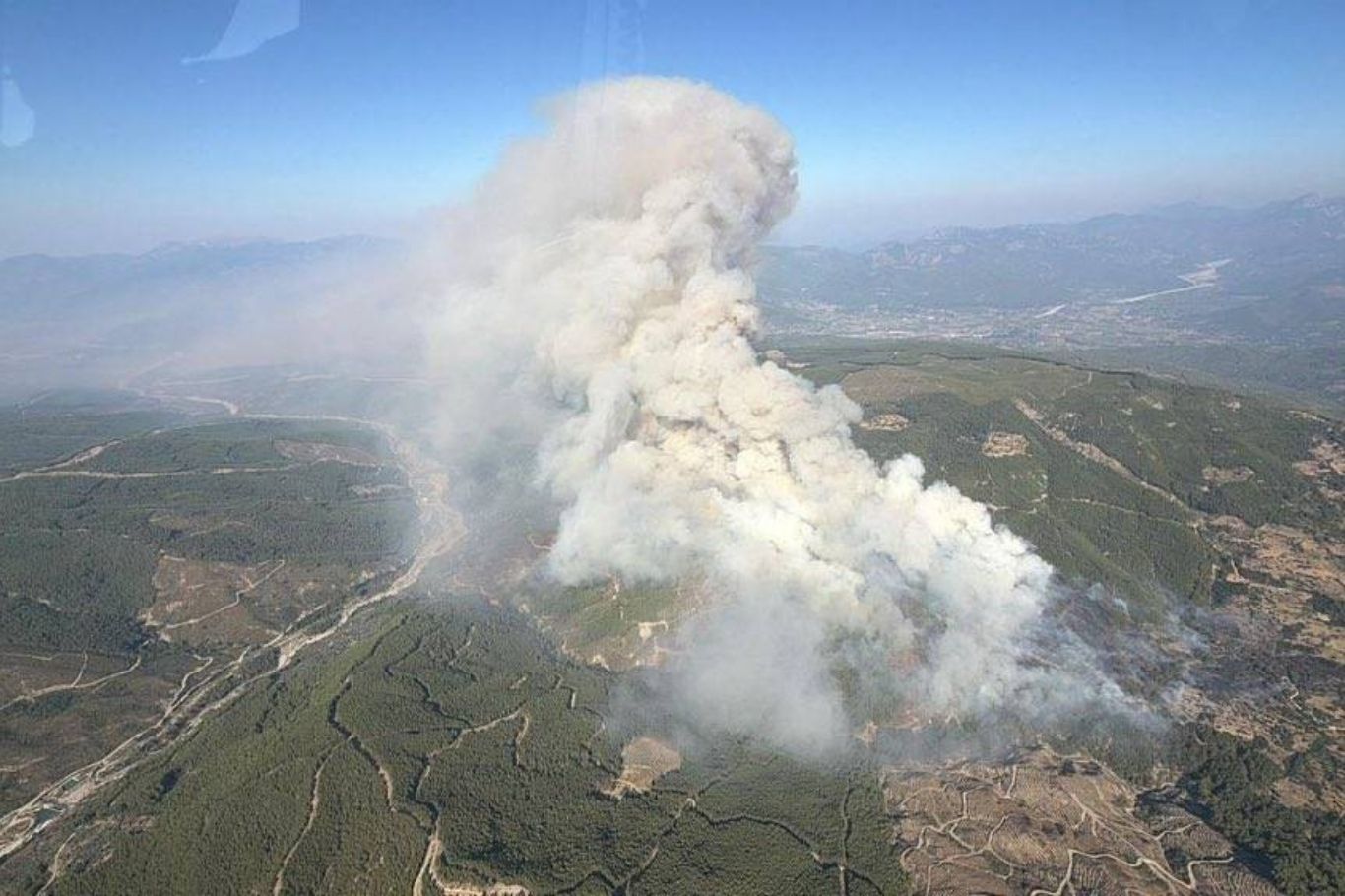 Muğla'da orman yangınına havadan ve karadan müdahale sürüyor