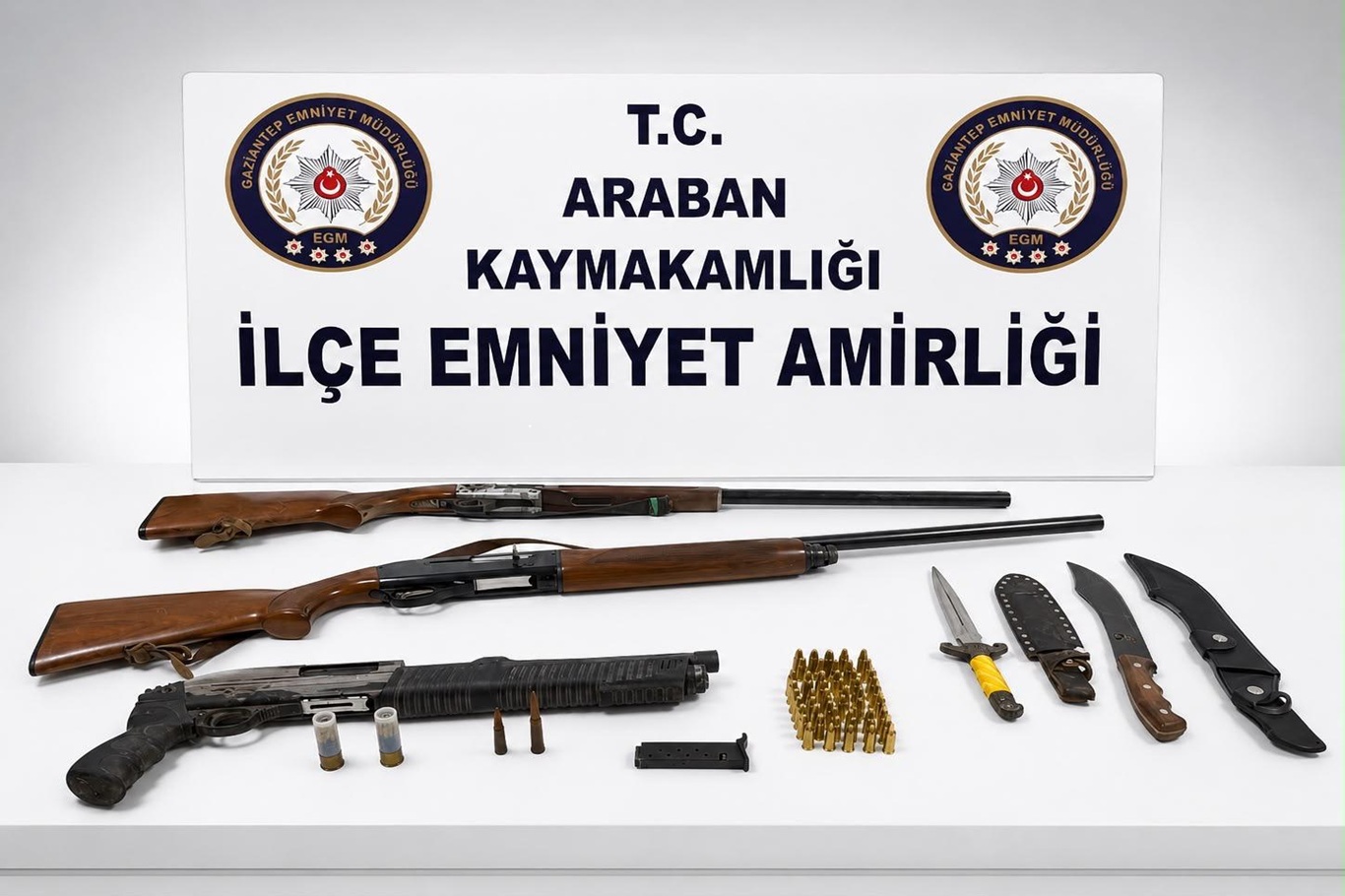 Gaziantep'te ruhsatsız av tüfekleri ele geçirildi: 1 gözaltı