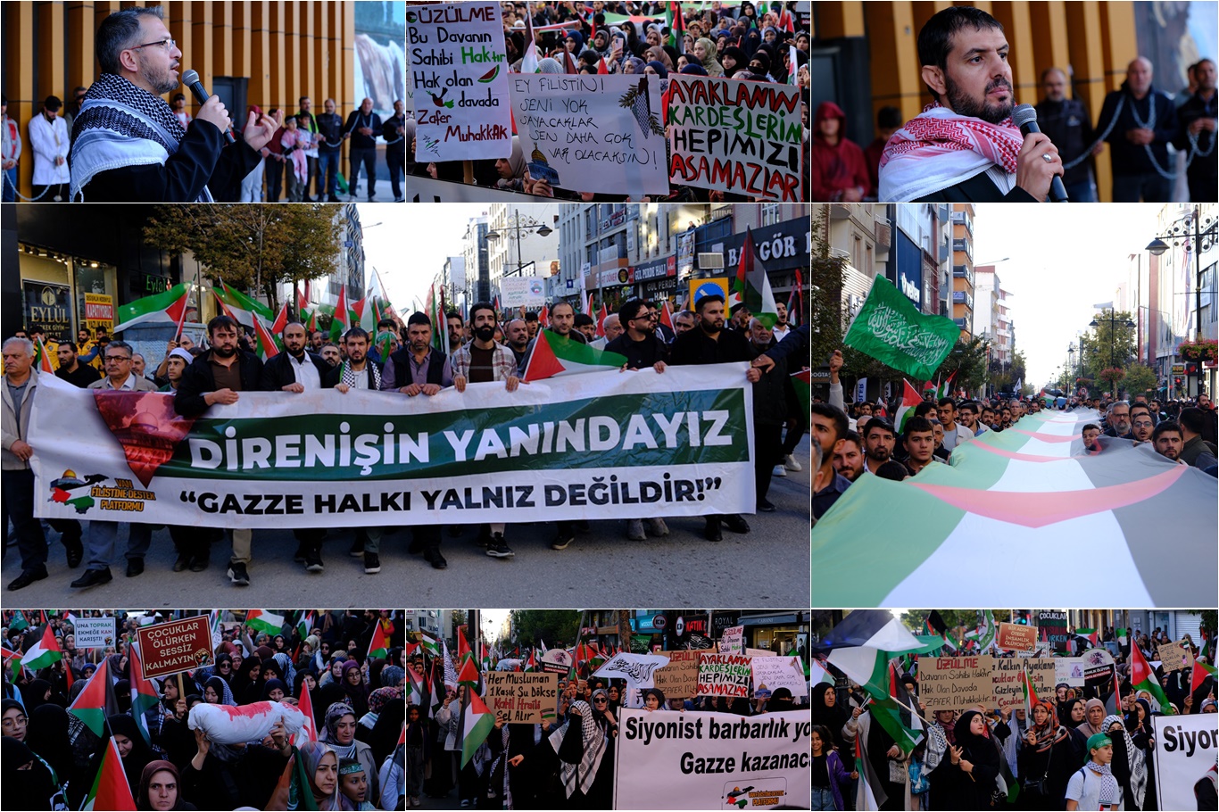 Van’da Aksa Tufanı'nın 3'üncü yılında binlerce kişi Gazze için yürüdü
