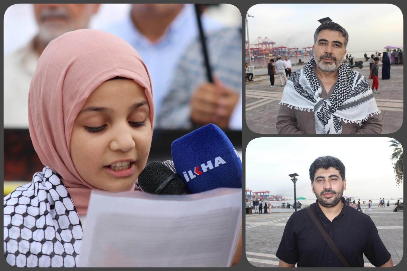 Mersin'de Aksa Tufanı yürüyüşüne katılanlar duygularını paylaştı