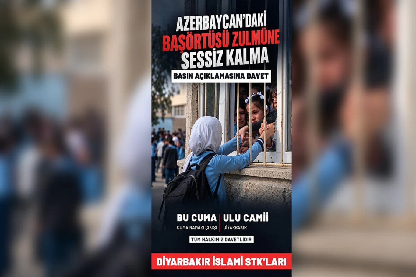 Diyarbakır'da Azerbaycan'daki başörtüsü engellemelerine karşı kitlesel basın açıklaması çağrısı