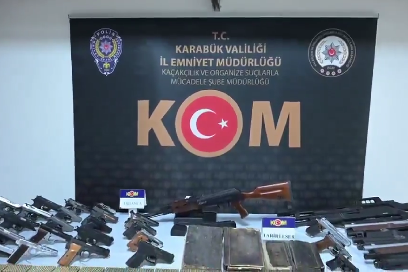 Karabük’te 23 şüpheli yakalandı, 48 ruhsatsız silah ele geçirildi