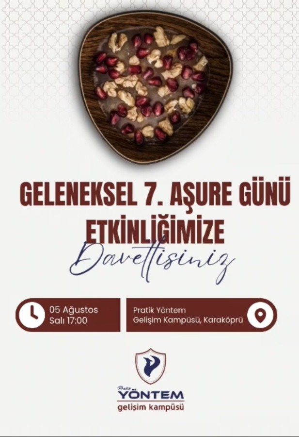 Aşure’ye davet;