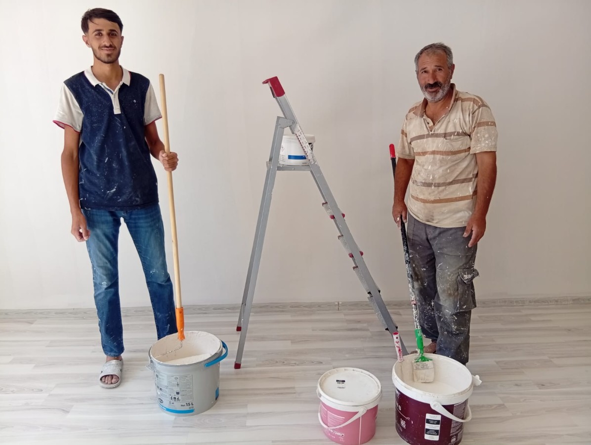Urfada badana boya işleri sezonu başladı;