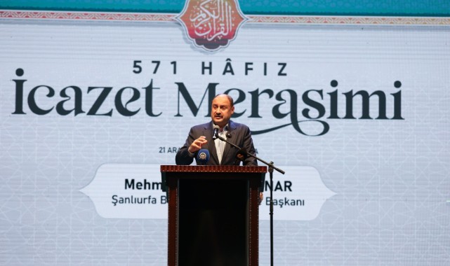 ŞANLIURFA’DA 571 HAFIZ İÇİN İCAZET PROGRAMI DÜZENLENDİ