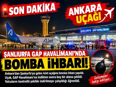 UÇAKTA BOMBA İDDİASI